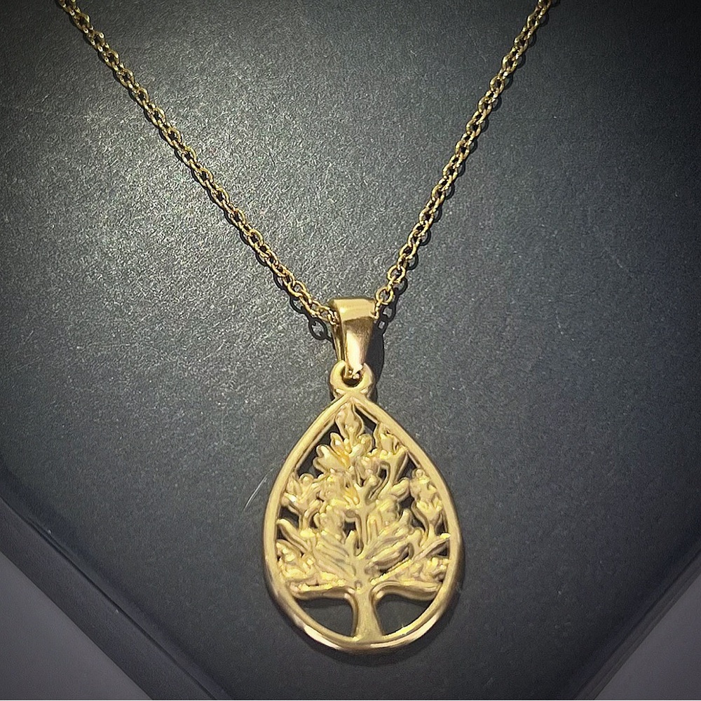 Olive Tree Pendant Necklace